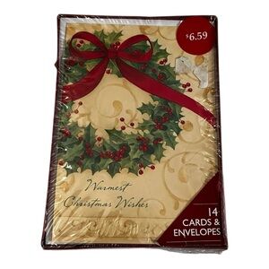 American Greetings Holiday Card Set - Red and Green